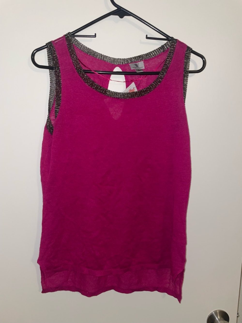Worthington Magenta Tank with Metallic Trim